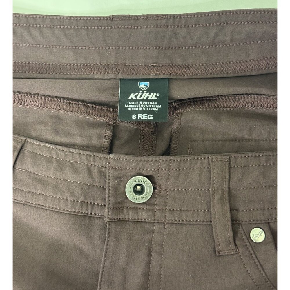 Kuhl Pants Women’s 6 REG Freeflex Roll Up Cargo Outdoor Hiking Burgundy - Picture 4 of 9